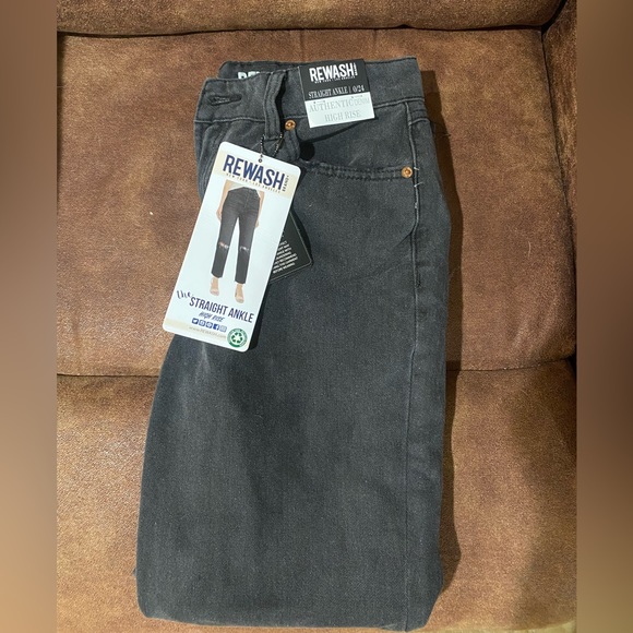 Black Rewash Brand Jeans - Picture 1 of 4